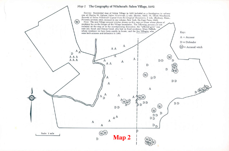 Salem Witch Trials Map Geo Witchcraft